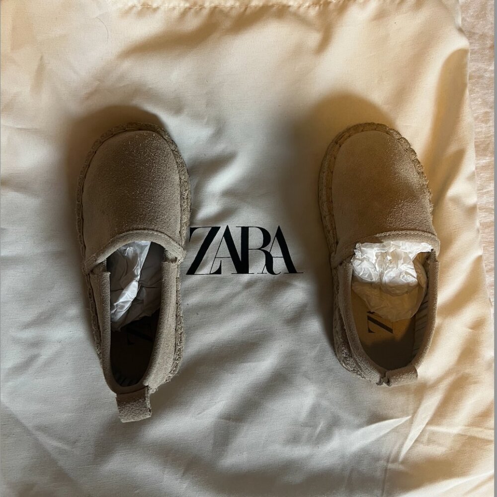 Zara Leather Jute Loafers for Toddlers